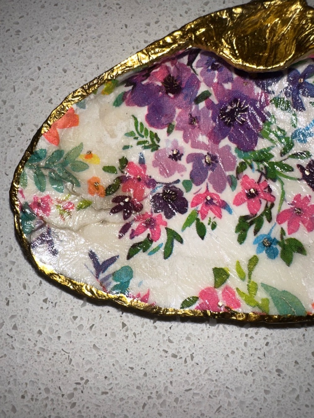 Large decoupage shell - Picture 6 of 7